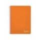 CUADERNO ESPIRAL MARCA LIDERPAPEL DIN A4 WITTY TAPA DURA 80H 90GR CUADRO 4MM CON MARGEN COLOR NARANJA