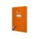 CUADERNO ESPIRAL MARCA LIDERPAPEL DIN A4 PAUTAGUIA TAPA DURA 80H 90 GR CUADRO PAUTADO 4MM COLOR NARANJA