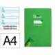 CUADERNO ESPIRAL MARCA LIDERPAPEL DI N A4 PAUTAGUIA TAPA BLANDA 80H 75 GR CUADRO PAUTADO 5MM COLOR VERDE