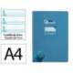 CUADERNO ESPIRAL MARCA LIDERPAPEL DI N A4 PAUTAGUIA TAPA BLANDA 80H 75 GR CUADRO PAUTADO 5MM COLOR AZUL