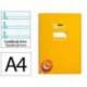 CUADERNO ESPIRAL MARCA LIDERPAPEL DI N A4 PAUTAGUIA TAPA BLANDA 80H 75 GR CUADRO PAUTADO 5MM COLOR AMARILLO