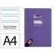 CUADERNO ESPIRAL MARCA LIDERPAPEL DIN A4 PAUTAGUIA TAPA BLANDA 80H 75 GR CUADRO PAUTADO 2,5MM COLOR LILA