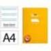 CUADERNO ESPIRAL MARCA LIDERPAPEL DI N A4 PAUTAGUIA TAPA BLANDA 80H 75 GR CUADRO PAUTADO 2,5MM COLOR AMARILLO