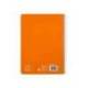 CUADERNO ESPIRAL MARCA LIDERPAPEL DI N A5 PAUTAGUIA TAPA DURA 80H 90 GR CUADRO PAUTADO 5MM COLOR NARANJA
