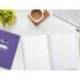 CUADERNO ESPIRAL MARCA LIDERPAPEL DI N A5 PAUTAGUIA TAPA DURA 80H 90 GR CUADRO PAUTADO 5MM COLOR LILA