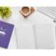 CUADERNO ESPIRAL MARCA LIDERPAPEL DI N A5 PAUTAGUIA TAPA DURA 80H 90 GR CUADRO PAUTADO 4MM COLOR LILA