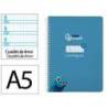 CUADERNO ESPIRAL MARCA LIDERPAPEL DI N A5 PAUTAGUIA TAPA DURA 80H 90 GR CUADRO PAUTADO 4MM COLOR AZUL