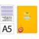 CUADERNO ESPIRAL MARCA LIDERPAPEL DI N A5 PAUTAGUIA TAPA DURA 80H 90 GR CUADRO PAUTADO 3MM COLOR AMARILLO