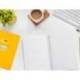 CUADERNO ESPIRAL MARCA LIDERPAPEL DI N A5 PAUTAGUIA TAPA DURA 80H 90 GR CUADRO PAUTADO 3MM COLOR AMARILLO