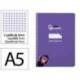 CUADERNO ESPIRAL MARCA LIDERPAPEL DI N A5 PAUTAGUIA TAPA BLANDA 40H 75 GR CUADRO PAUTADO 3MM COLOR LILA