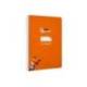 CUADERNO ESPIRAL MARCA LIDERPAPEL DI N A5 PAUTAGUIA TAPA BLANDA 40H 75 GR CUADRO PAUTADO 2,5MM COLOR NARANJA