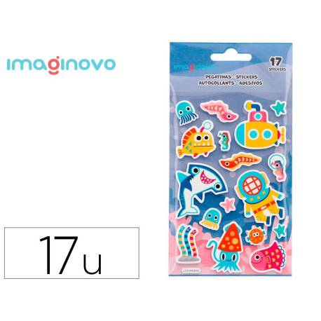 PEGATINAS MARCA IMAGINOVO LUMINOSAS SUBMARINO LUMINOSAS 190X105 MM EN BLISTER