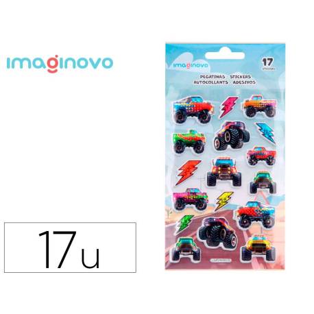 PEGATINAS MARCAS IMAGINOVO KIDS CARRERAS GOMA EVA 190X105 MM EN BLISTER