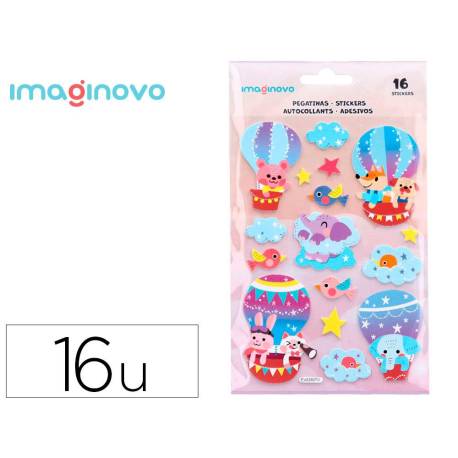 PEGATINAS MARCA IMAGINOVO GLOBO MAGIC DREAMS CON RELIEVE 210X130 MM EN BLISTER
