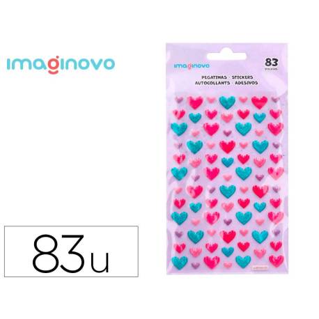 PEGATINAS MARCA IMAGINOVO CORAZONES MAGIC DREAMS CON RELIEVE 190X105 MM EN BLISTER