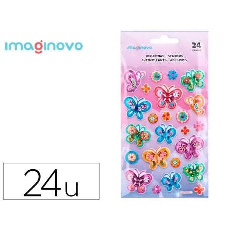PEGATINAS MARCA IMAGINOVO MARIPOSAS MAGIC DREAMS CON RELIEVE 190X105 MM EN BLISTER