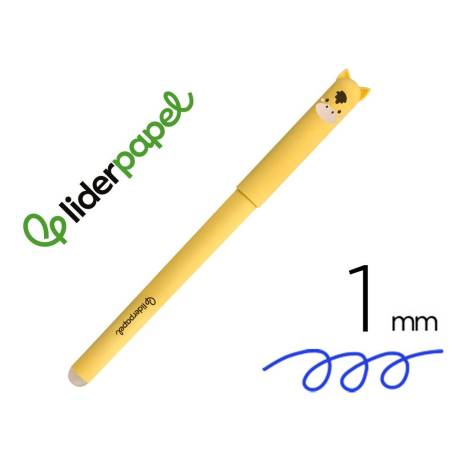 BOLIGRAFO FANTASIA MARCA LIDERPAPEL ANIMAL TOWN TINTA CABALLO TINTA AZUL BORRABLE PUNTA 1 MM