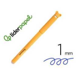 BOLIGRAFO FANTASIA MARCA LIDERPAPEL ANIMAL TOWN ARDILLA TINTA AZUL BORRABLE PUNTA 1 MM