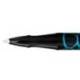 BOLIGRAFO MARCA BELIUS LEGACY ALUMINIO DISEÑO CIRCULOS AZUL CUERPO NEGRO TINTA COLOR AZUL CAJA DE DISEÑO