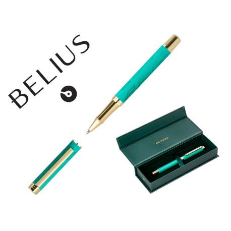 ROLLER MARCA BELIUS WILD WEST ALUMINIO COLOR VERDE DORADO TINTA COLOR NEGRO CAJA DE DISEÑO