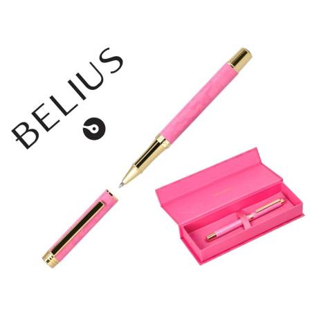 ROLLER MARCA BELIUS WILD WEST ALUMINIO COLOR ROSA DORADO TINTA COLOR NEGRO CAJA DE DISEÑO