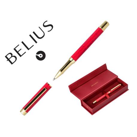 ROLLER MARCA BELIUS WILD WEST ALUMINIO COLOR GRANATE DORADO TINTA COLOR NEGRO CAJA DE DISEÑO