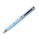 ROLLER MARCA BELIUS BELLA ALUMINIO COLOR AZUL CELESTE DISEÑO PLATEADO RELIEVE TINTA COLOR NEGRO CAJA DE DISEÑO