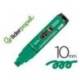 ROTULADOR MARCA LIDERPAPEL ACRYLIC BASE AGUA TODO TIPO DE SUPERFICIE PUNTA RECTANGULAR 10 MM VERDE