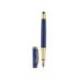 PLUMA BELIUS SOIREE ALUMINIO ART DECO AZUL MARINO Y DORADO TINTA AZUL CAJA DE DISEÑO