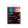 ROTULADOR MARCA UNI POSCA PC1MR/8C MARCADOR DE PINTURA PUNTA EXTRAFINA 0,7 MM ESTUCHE DE 8 UNIDADES COLORES BASICOS