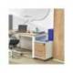 CAJONERA MARCA ROCADA CON TRES CAJONES SERIE STORE 58X40X59,5 CM ACABADO AB01 ALUMINIO/HAYA