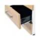 CAJONERA MARCA ROCADA CON TRES CAJONES SERIE STORE 58X40X59,5 CM ACABADO AB01 ALUMINIO/HAYA