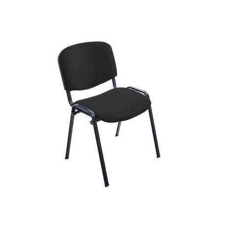 SILLA ROCADA CONFIDENTE ESTRUCTURA METALICA TAPIZADA EN TELA IGNIFUGA COLOR NEGRA 57X81X48 CM