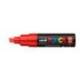 ROTULADOR MARCA UNI POSCA PC-8K MARCADOR DE PINTURA PUNTA BISELADA 8 MM ROJO