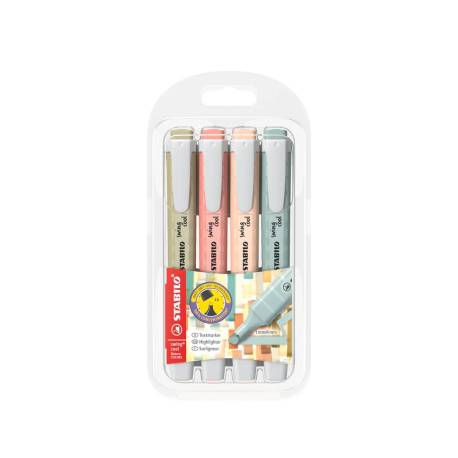 ROTULADOR MARCA STABILO FLUORESCENTE FINO SWING COOL ESTUCHE DE 4 UNIDADES COLORES SURTIDOS