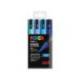 ROTULADOR MARCA UNI POSCA PC-5M/4C ESTUCHE DE 4 UNIDADES COLORES AZULES SURTIDOS