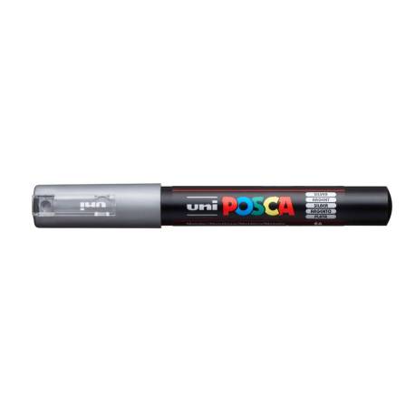 ROTULADOR MARCA UNI POSCA 0,7 MM PC-1M PLATA