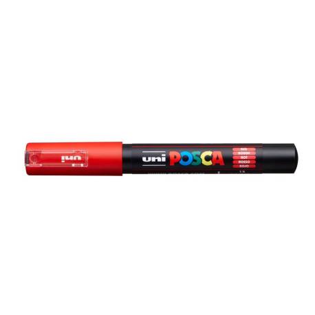 ROTULADOR MARCA UNI POSCA 0,7 MM PC-1M ROJO