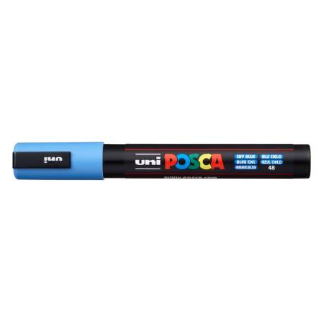 ROTULADOR MARCA UNI POSCA PC-5M MARCADOR DE PINTURA PUNTA CONICA 1,8-2,5 MM AZUL CIELO