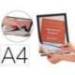 Marco porta anuncios Magneto Q-Connect A4 adhesivo negro Pack de 2