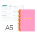 AGENDA ESCOLAR LIDERPAPEL 25-26 ESPIRAL CLASSIC ROSA SEMANA VISTA DIN A5 BILINGÜE PAPEL FSC 70 GR