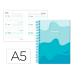 AGENDA ESCOLAR LIDERPAPEL 25-26 ESPIRAL MELTING AZUL SEMANA VISTA DIN A5 BILINGÜE PAPEL FSC 80 GR