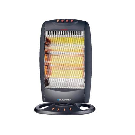 ESTUFA DE CUARZO MARCA BLAUPUNKT 1200W TRES NIVELES POTENCIA FUNCION OSCILANTE COLOR NEGRO