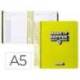 AGENDA ESCOLAR ANTARTIK 25-26 ESPIRAL NEON AMARILLO DIA PAGINA DIN A5 BILINGÜE PAPEL FSC 80 GR