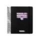 AGENDA ESCOLAR ANTARTIK 25-26 ESPIRAL NEON NEGRO DIA PAGINA DIN A5 BILINGÜE PAPEL FSC 80 GR