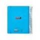AGENDA ESCOLAR ANTARTIK 25-26 ESPIRAL NEON AZUL DIA PAGINA DIN A5 BILINGÜE PAPEL FSC 80 GR