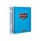 AGENDA ESCOLAR ANTARTIK 25-26 ESPIRAL NEON AZUL DIA PAGINA DIN A5 BILINGÜE PAPEL FSC 80 GR