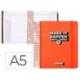 AGENDA ESCOLAR ANTARTIK 25-26 ESPIRAL NEON ROSA DIA PAGINA DIN A5 BILINGÜE PAPEL FSC 80 GR