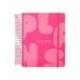 AGENDA ESCOLAR ANTARTIK 25-26 ESPIRAL PLANS ROSA FUCSIA DIA PAGINA DIN A5 BILINGÜE PAPEL FSC 80 GR