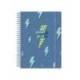 AGENDA ESCOLAR LIDERPAPEL 25-26 ESPIRAL PATTERNS RAYOS AZUL DIA PAGINA DIN A5 BILINGÜE PAPEL FSC 80 GR